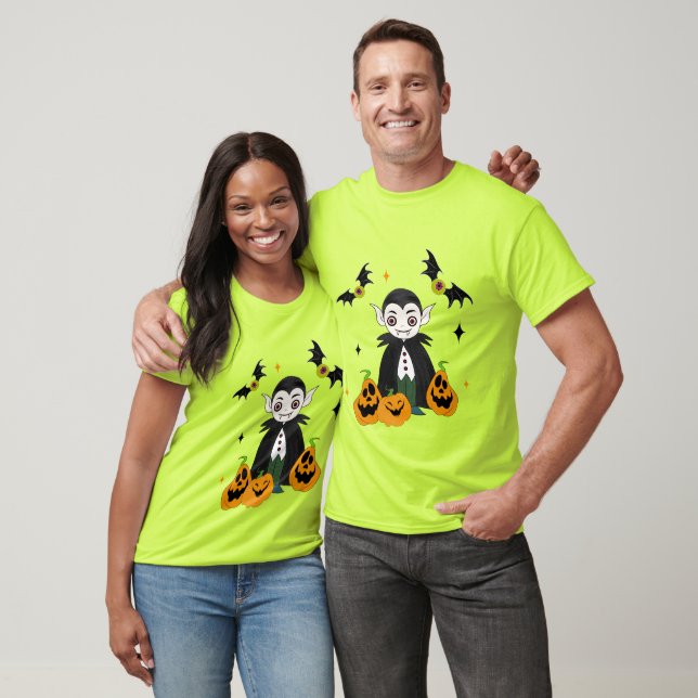 Dracula with pumpkins T-Shirt (Unisex)