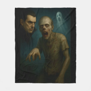 Dracula, Zombie & Ghost "Window Display" Fleece Blanket