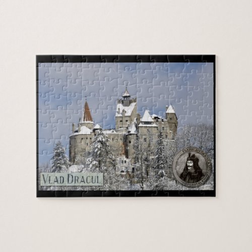 Draculas castle at Bran in winter Jigsaw Puzzle