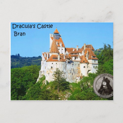 Draculas castle bran postcard