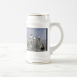 Dracula's castle in winter beer stein