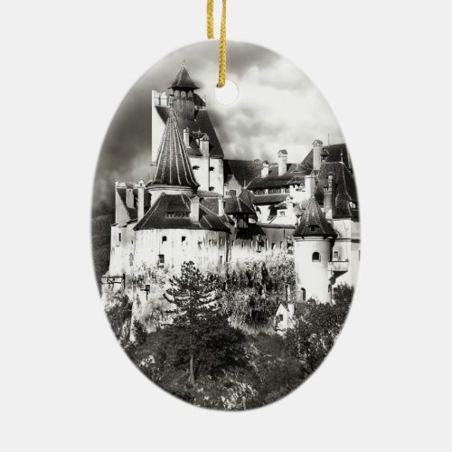 Draculas Castle Transylvania Ceramic Ornament