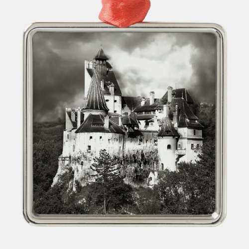 Draculas Castle Transylvania Metal Ornament