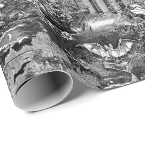 Draculas Castle Vampire Crypt Gothic Victorian Wrapping Paper