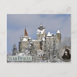 Dracula's castle, winter postcard