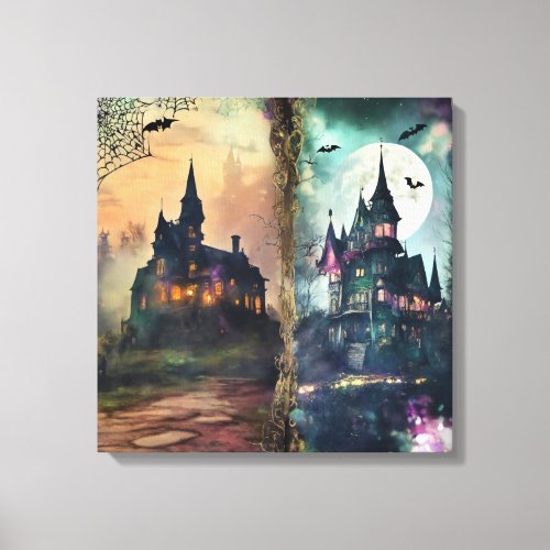 Draculas deathly castle _Dark Series Canvas Print