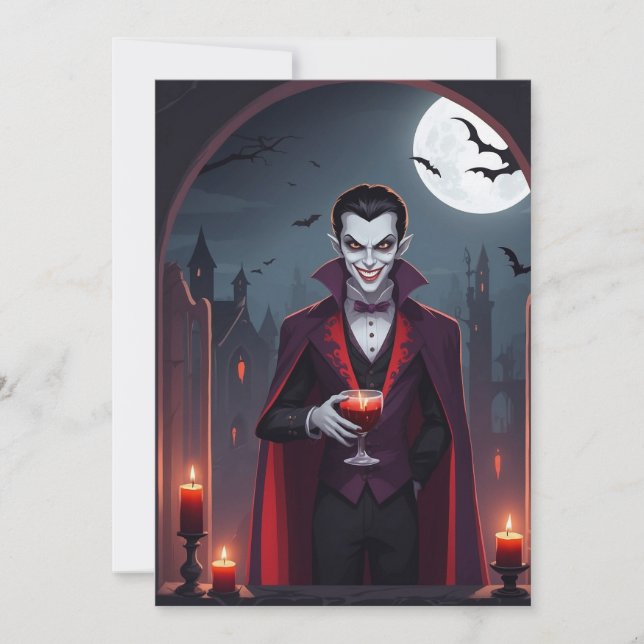 Dracula's Delight – Halloween Greeting Card (Front)