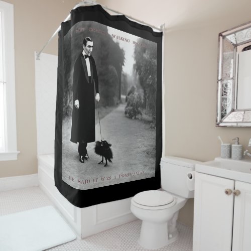 Draculas Dog shower curtain