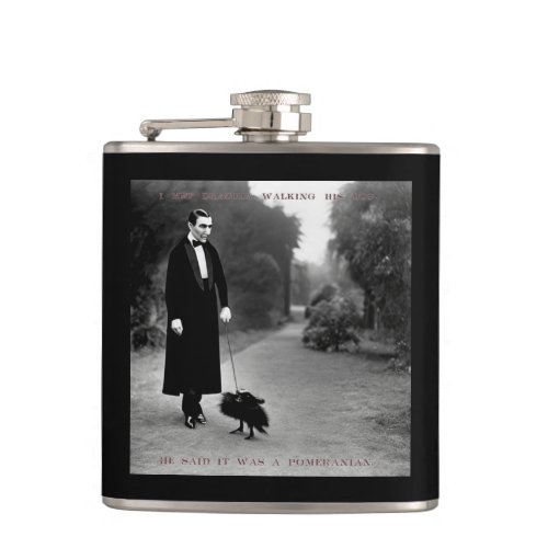 Draculas Dog stainless steel wrapped flask