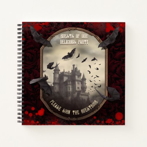 Draculas Haunted Castle Halloween Guest Book