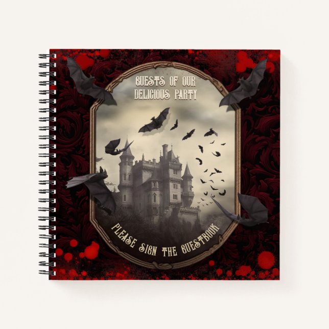Dracula's Haunted Castle Halloween Guest Book (Front)