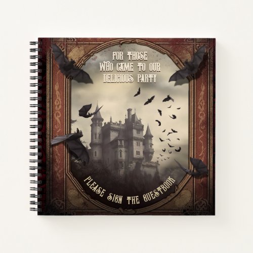 Draculas Haunted Castle Halloween Guest Book