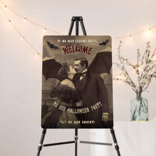 Dracula's Kiss Halloween Party   Elegant Welcome  Foam Board