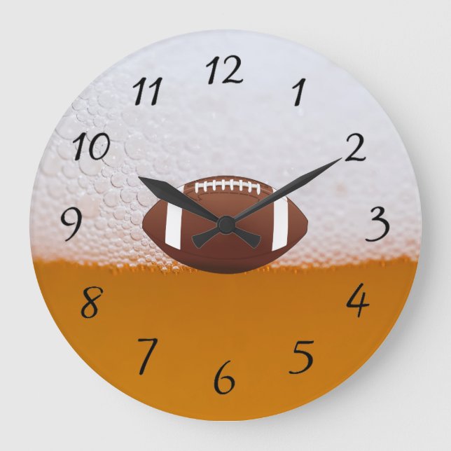 Draft Beer and Football Clock (Front)