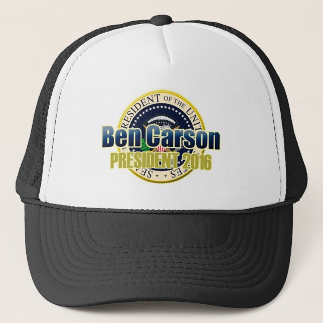 Draft Benjamin Carson for President Trucker Hat (Front)