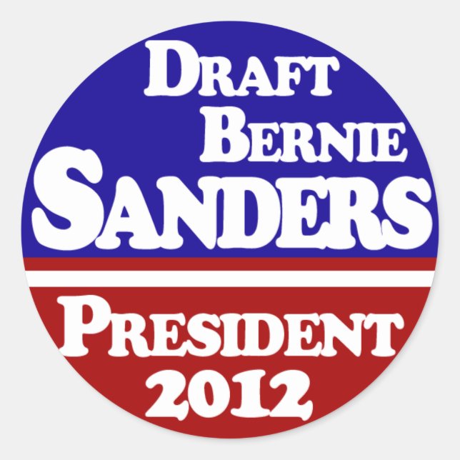 Draft Bernie Sanders Stickers (Front)