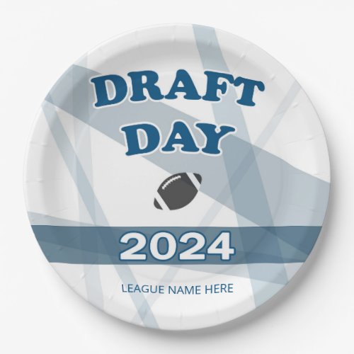 Draft Day Custom 9 Paper Plates Add League Name