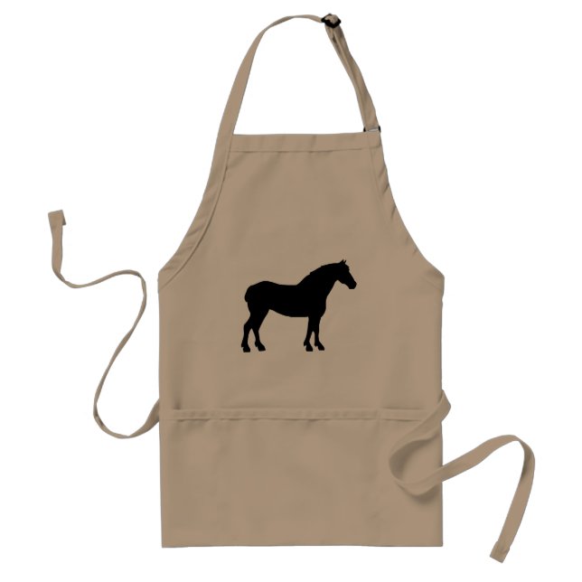 Draft Horse (black) Adult Apron (Front)