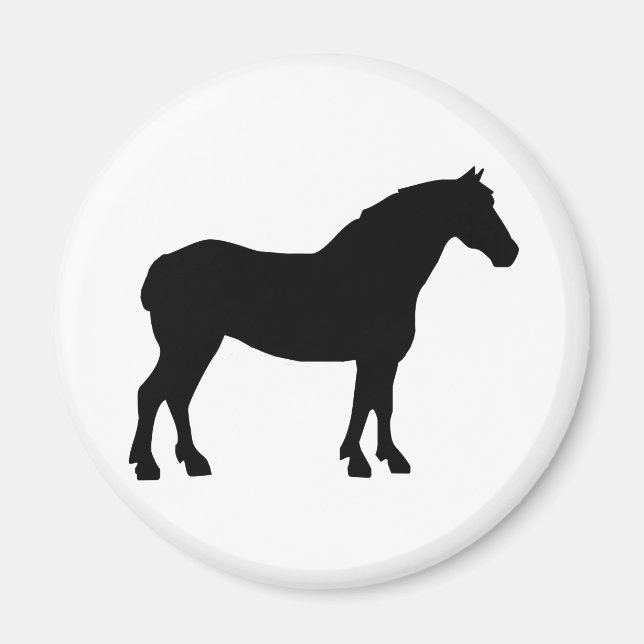 Draft Horse (black) Magnet (Front)