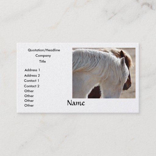 Customizable Draft Horse Business Cards