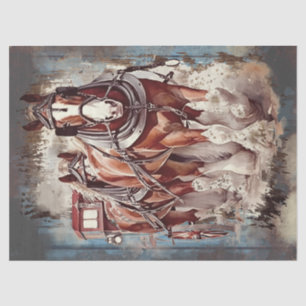 Draft Horse Decoupage Tissue Paper