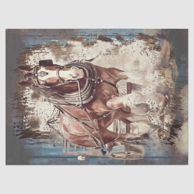 Draft Horse Decoupage Tissue Paper (Front)