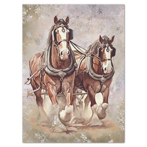 Draft Horse Decoupage Tissue Paper