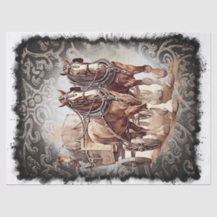 Draft Horse Decoupage Tissue Paper