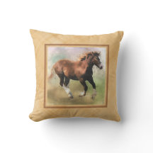Draft horse foal cushion