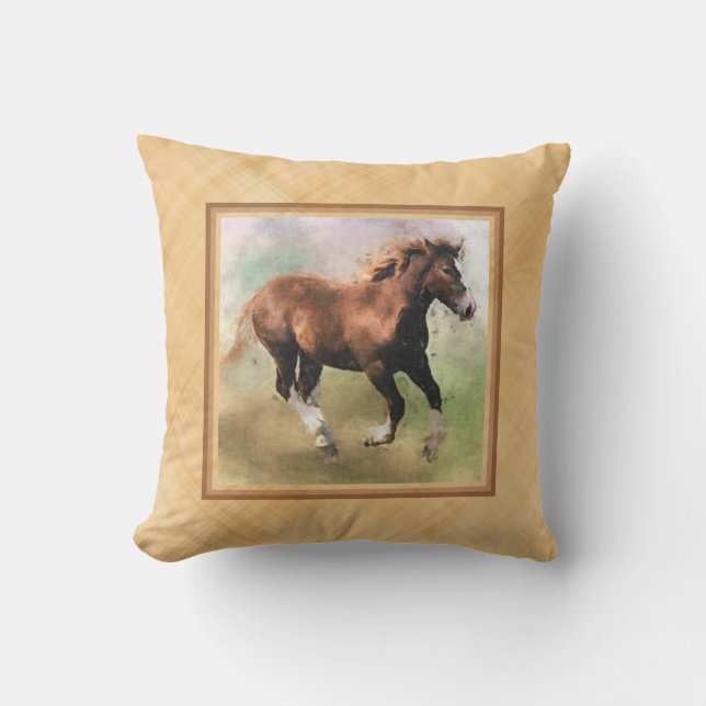 Draft horse foal cushion (Front)