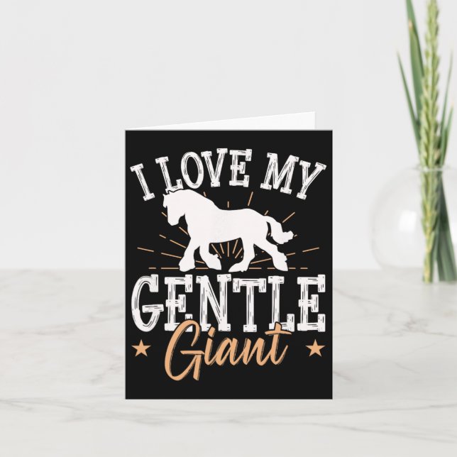 Draft Horse Meme Design For A Clydesdale Rider  Card (Front)