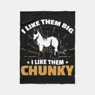 Draft Horse Meme Design For A Clydesdale Rider Fleece Blanket