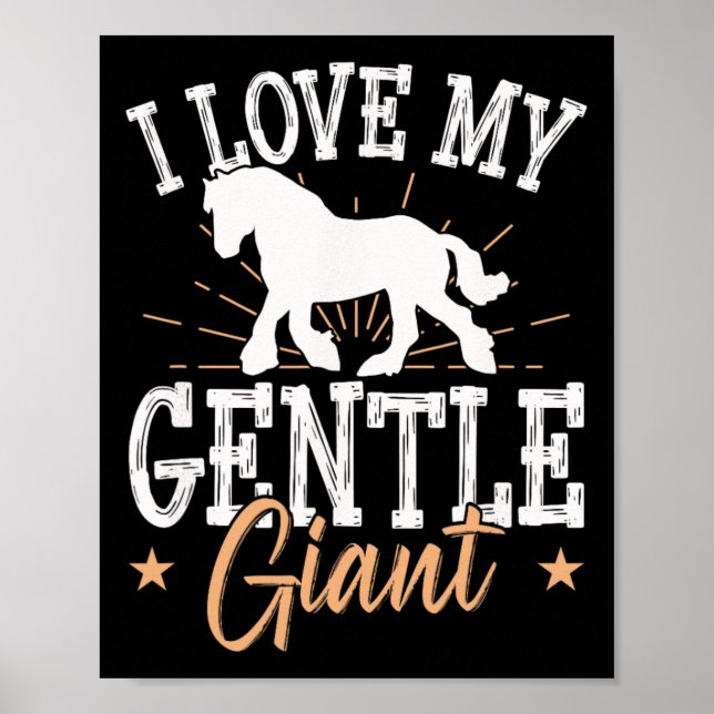 Draft Horse Meme Design For A Clydesdale Rider  Poster (Front)