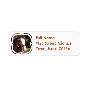 Draft Horse Rescue Mailing Label by HorseStall at Zazzle