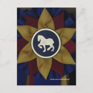 Draft Horse Rosette Postcard