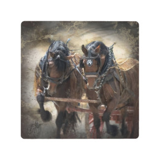 Draft Horse Team Metal Print