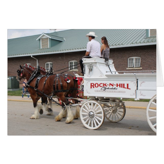 Draft Horses at a State Fair Cards (Front Horizontal)