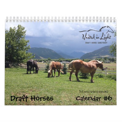 Draft Horses Calendar Motivational 6
