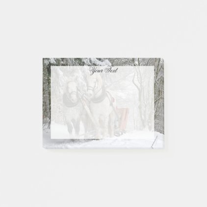 Draft Horses Christmas Personalized Post-it Notes