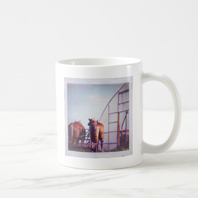 Draft Horses Ready For Work Coffee Mug (Right)