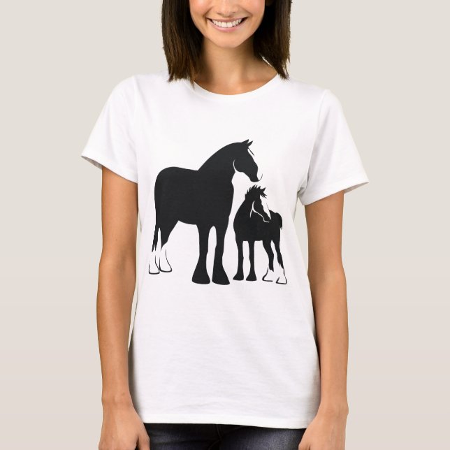 Draft Mare and Foal T-Shirt (Front)