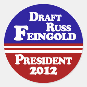 Draft Russ Feingold Lapel Sticker