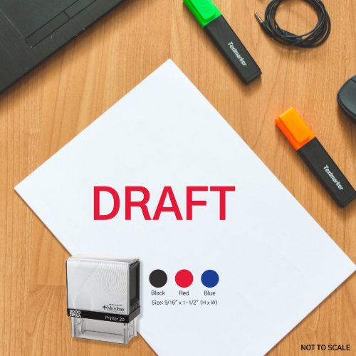 Draft Self Inking Rubber Stamp