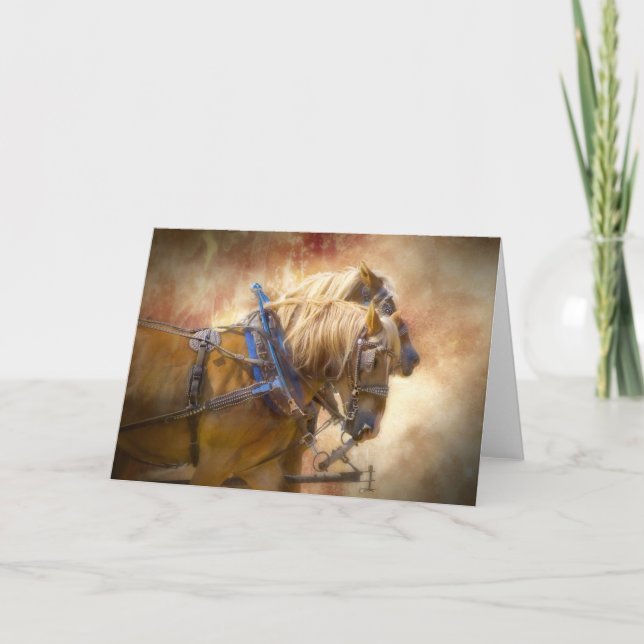 Draft Team in Harness Digital Art Card (Front)