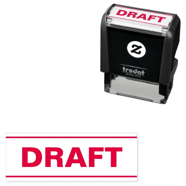 Draft Text Template Self-inking Stamp (In Situ)