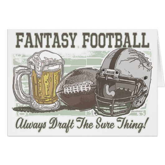 Draft the Sure Thing Fantasy Football Gear Cards (Front Horizontal)
