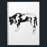 Draft Yawn – Ink Dog Study Notebook<br><div class="desc">Start pages the way mornings start: a deep breath and a stretch. This precise side-profile drawing keeps the tone relaxed and real.</div>