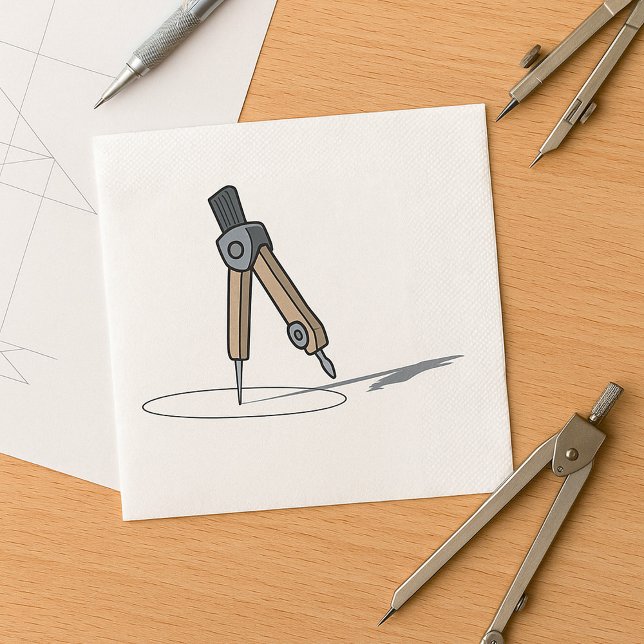 Drafting Compass Drawing Geometry Tool Napkins (Creator Uploaded)