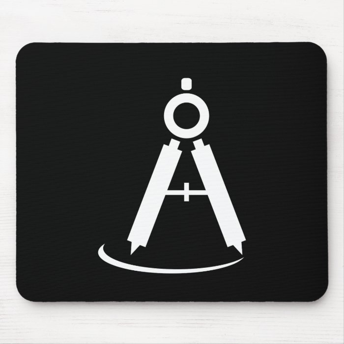 Drafting Compass Pictogram Mousepad