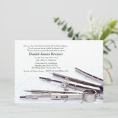 Drafting Tools Graduation Invitation (Standing Front)